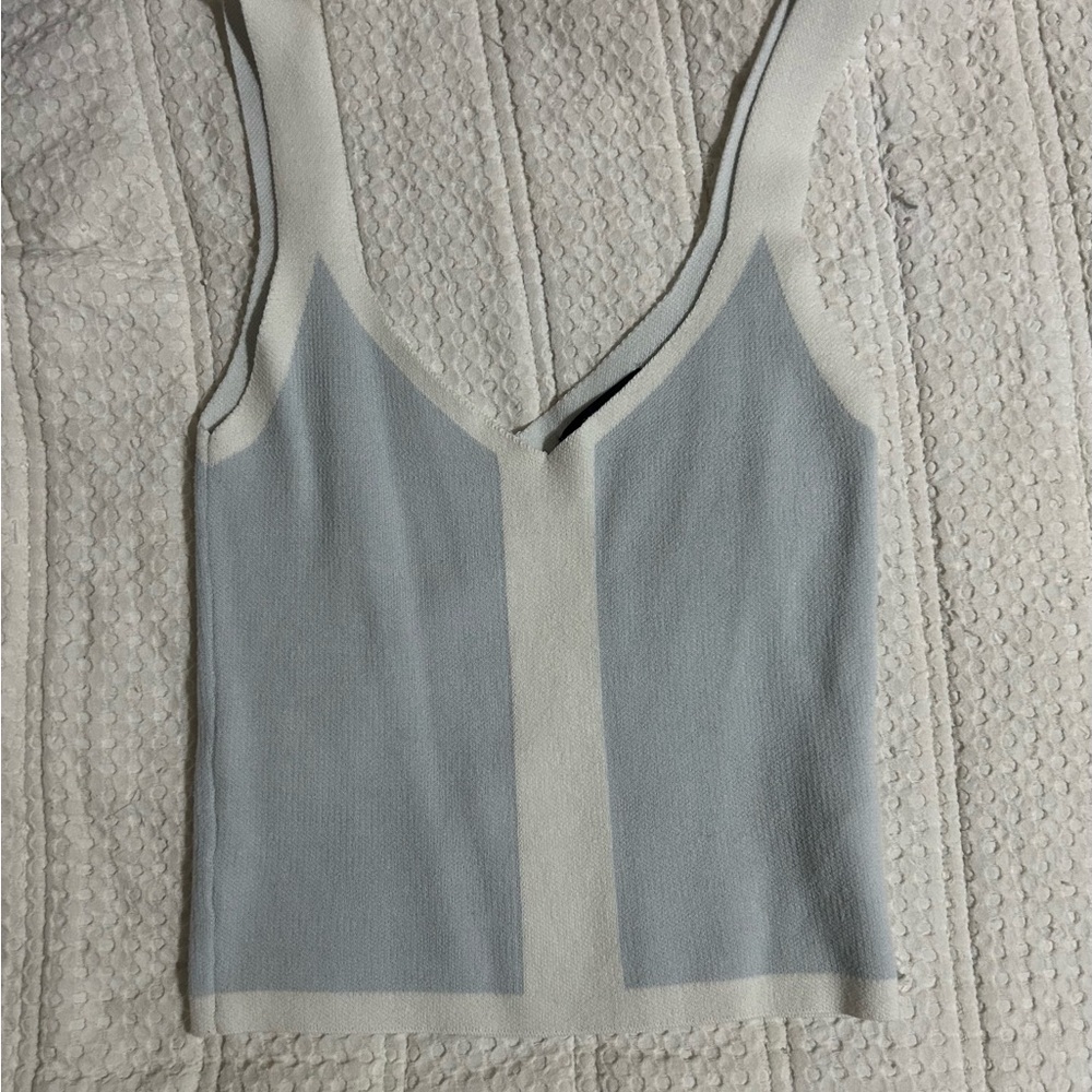 Forever 21 White and Gray Camisole